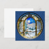 Wenskaart wintervenster notitiekaartje (Voorkant / Achterkant)