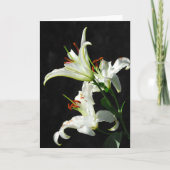 Wenskaart Witte Lilies Kaart (Voorkant)