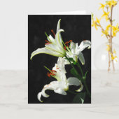 Wenskaart Witte Lilies Kaart (Gele Bloem)