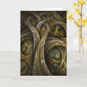 Wenskaart "Yggdrasil" Kaart (Gele Bloem)