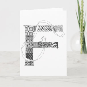 Wenskaart - Zenletter "F" Notitiekaartje
