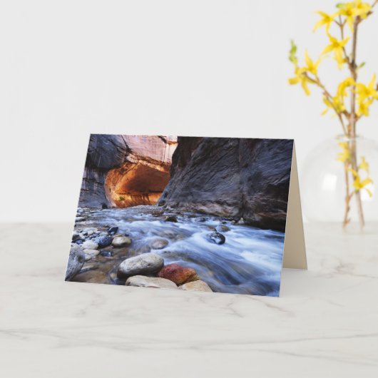 Wenskaart Zion Canyon De smalle lege binnenkant Kaart (Gele Bloem)