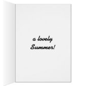 Wenskaart  zomermeisje (Binnen (Rechts))