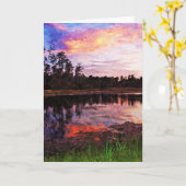 Wenskaart - Zonnetijd op de Pond Kaart (Gele Bloem)