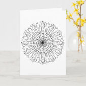 Wenskaart, zwart-witte, zuidwestelijke nativ kaart (Gele Bloem)