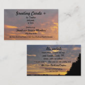 wenskaarten + (2) visitekaartje (Voorkant / Achterkant)