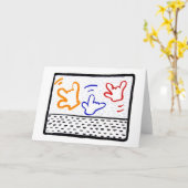 Wenskaarten: 3 Haring ILYs Kaart (Gele Bloem)