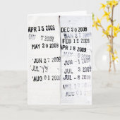 Wenskaarten bibliotheekdatumstempel kaart (Gele Bloem)