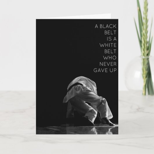WENSKAARTEN BLACK BELT IS EEN WITTE RIEM KAART (Voorkant)