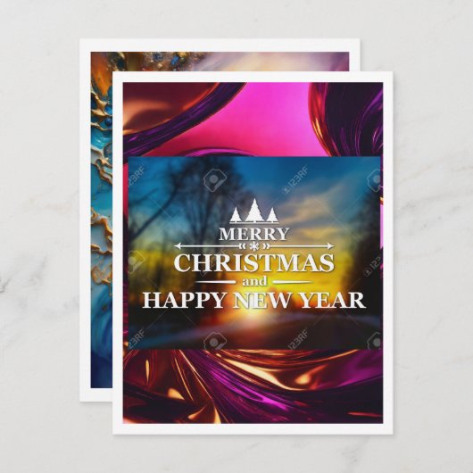 Wenskaarten Feestdagenkaart (Voorkant / Achterkant)