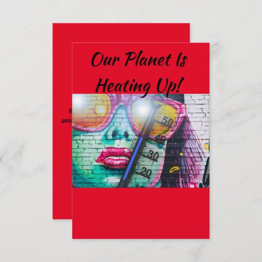 Wenskaarten inzake klimaatverandering bedankkaart (Voorkant / Achterkant)