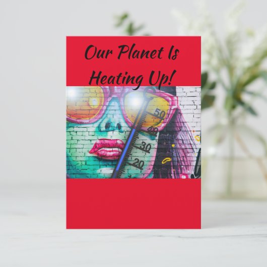 Wenskaarten inzake klimaatverandering bedankkaart (Staand voorkant)