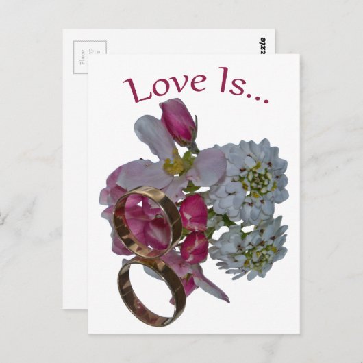 wenskaarten. Liefde is... Briefkaart (Voorkant / Achterkant)