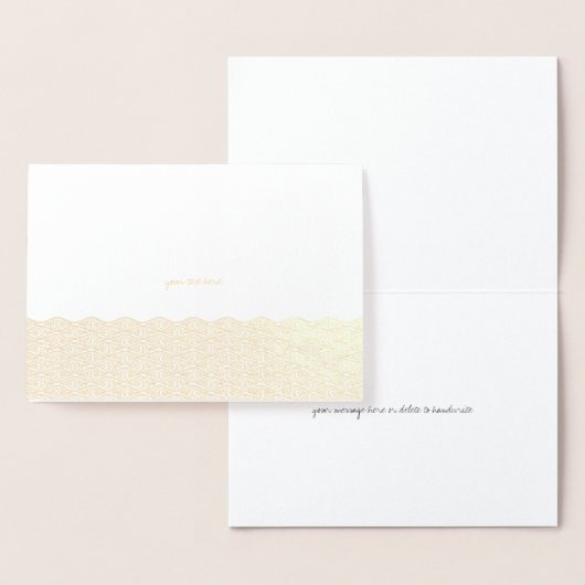 Wenskaarten met gouden kleuren uit China Folie Kaarten (Display)