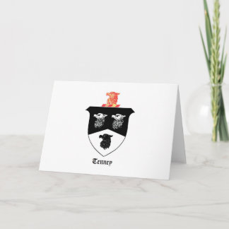Wenskaarten met het Tenney Family Crest Kaart