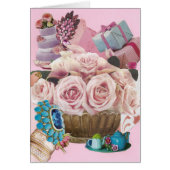 Wenskaarten met roze Rozen (Voorkant)