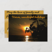 Wenskaarten met tropische kerstpalmen kaart (Voorkant / Achterkant)