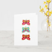 Wenskaarten met vlinder/blanco binnenzijde kaart (Gele Bloem)