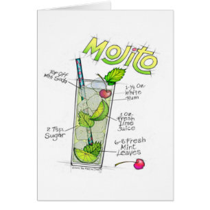 WENSKAARTEN - MOJITO RECIPE COCKTAIL ART
