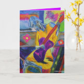  WENSKAARTEN & NOTECARDS - ART GIFT KAART (Gele Bloem)