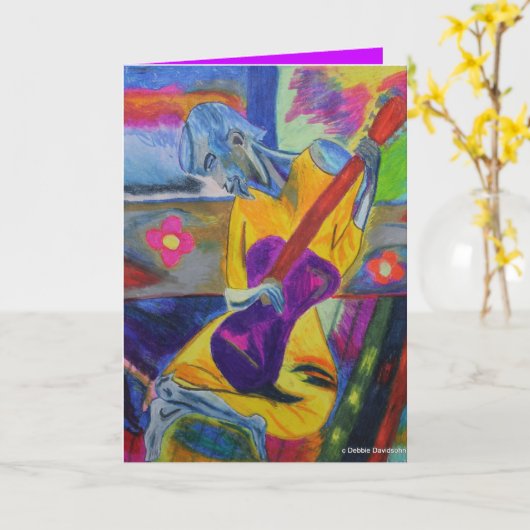  WENSKAARTEN & NOTECARDS - ART GIFT KAART (Gele Bloem)