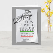 Wenskaarten optometrist chart kaart (Gele Bloem)