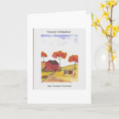 Wenskaarten Originele Waterverf Schilderij print Kaart (Gele Bloem)