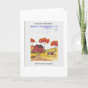 Wenskaarten Originele Waterverf Schilderij print Kaart