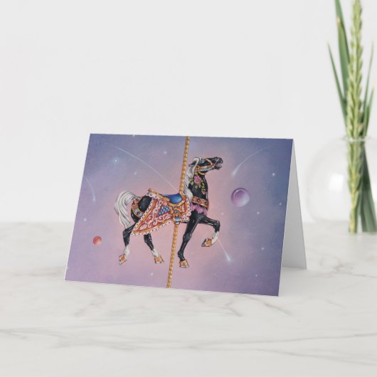 Wenskaarten - Paard 2 van de Carrousel Petaluma Kaart (Voorkant)