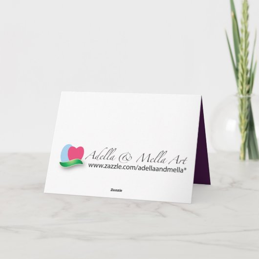 Wenskaarten: Rode olifant 2 Feestdagen Kaart (Achterkant)