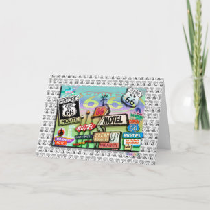Wenskaarten - Route 66 The Moeder Road 18SQ Kaart