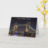 Wenskaarten -Tower Bridge Londen Kaart (Gele Bloem)