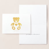 Wenskaarten van Baby van Beer van goudolie Folie Kaarten (Display)