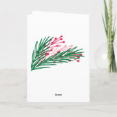 Wenskaarten van bladeren en bessen feestdagen kaart (Achterkant)