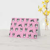 Wenskaarten van de Boston Terriers Kaart (Gele Bloem)