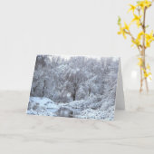 wenskaarten van de Foto van de de winterscène de Kaart (Gele Bloem)