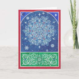 Wenskaarten van de Sneeuwvlok van Kerstmis ~ de Feestdagen Kaart