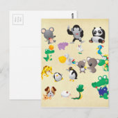 Wenskaarten van dierentuin voor de slacht briefkaart (Voorkant / Achterkant)