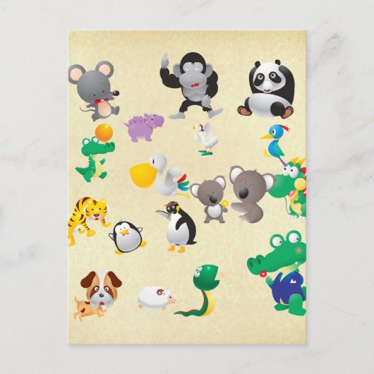 Wenskaarten van dierentuin voor de slacht briefkaart (Voorkant)