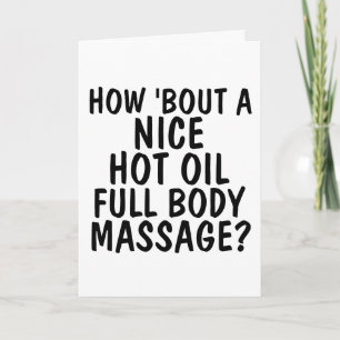 WENSKAARTEN VAN HOT OLIELICHAAMMASSAGE KAART