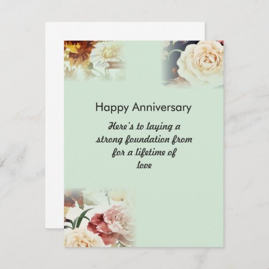 Wenskaarten van Jubileum Kaart (Voorkant / Achterkant)