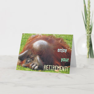 Wenskaarten van orangutan Retirement Photo Kaart