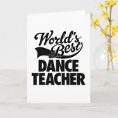Wenskaarten van 's werelds beste dansleraar kaart (Gele Bloem)