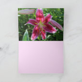 Wenskaarten van Stargazer Pink Oriental Lilies Kaart (Binnen)