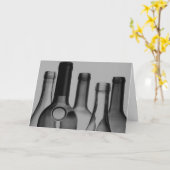 Wenskaarten van wijnflessen kaart (Gele Bloem)