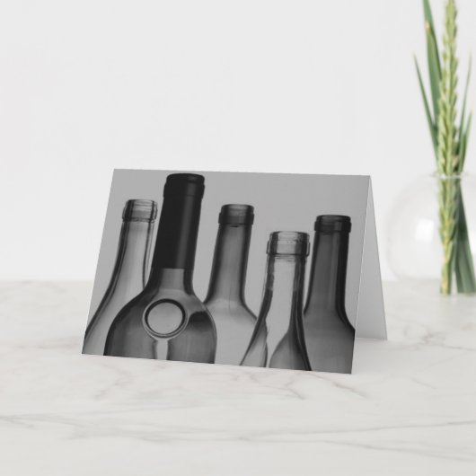 Wenskaarten van wijnflessen kaart (Voorkant)