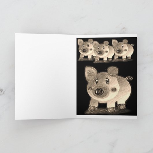 Wenskaarten varkens kaart (Binnen)