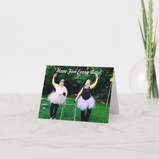 Wenskaarten voor Bejaarden - de Pret van de Tutu Kaart (Voorkant)