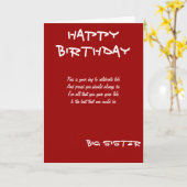 Wenskaarten voor de verjaardag van de grote zus kaart (Gele Bloem)