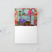 Wenskaarten voor het schilderen van kat en touw kaart (Binnen)